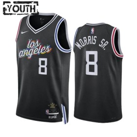 Dres Los Angeles Clippers Marcus Morris SR 8 Nike 2022-23 City Edition Crno Swingman - Dječji